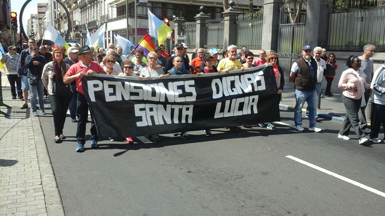 Manifestación de pensionistas en Gran Canaria