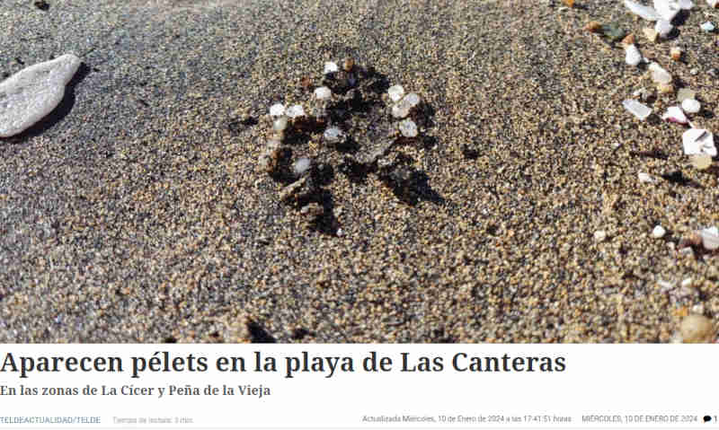 Aparecen pélets en la playa de Las Canteras