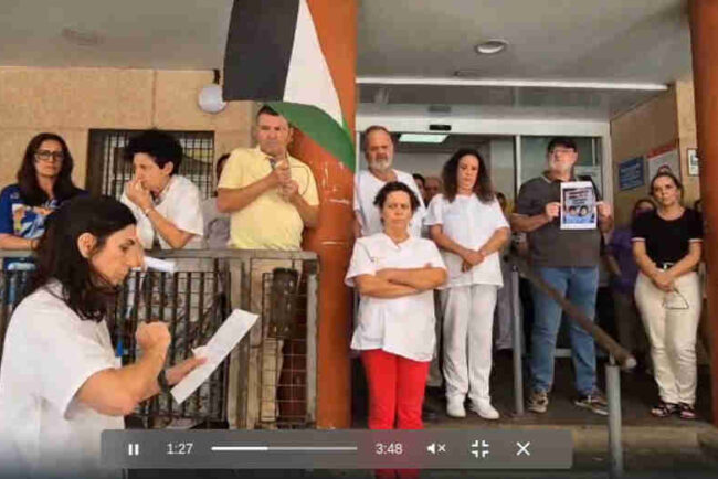 Centro Salud de Gáldar contra genocidio en Gaza